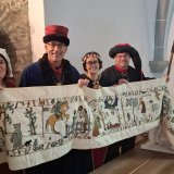 Quelques mètres de la broderie spécialement réalisée pour ces Fêtes médiévales ont été présentés ce mardi